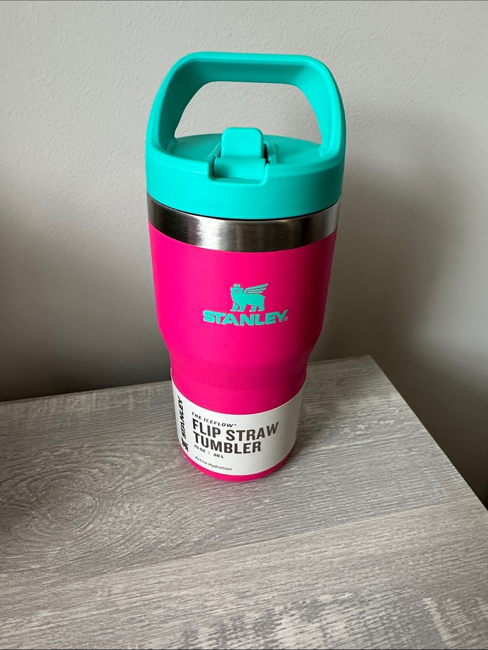 Stanley Flip Straw Tumbler - Hot Pink & Teal 20 oz.